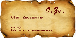 Olár Zsuzsanna névjegykártya